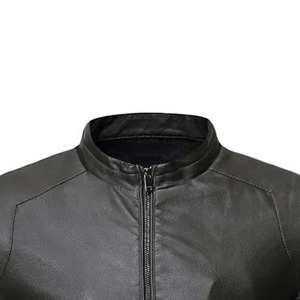 <b>Leather</b> <b>Jacket</b> Premium Faux <b>Leather</b> Zip Front <b>Jacket</b> Modern Streetwear OEM Manufacturer Direct Factory Production - Product Image 6
