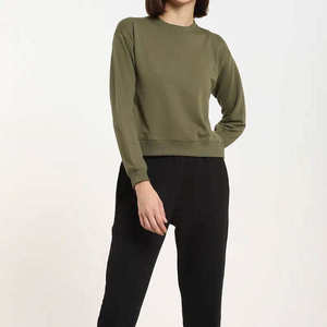 Sudadera Oversize para Mujer con Hombros Caídos, Manga Larga, Diseño Básico Liso, Ajuste Holgado, Estilo Casual - Product Image 2