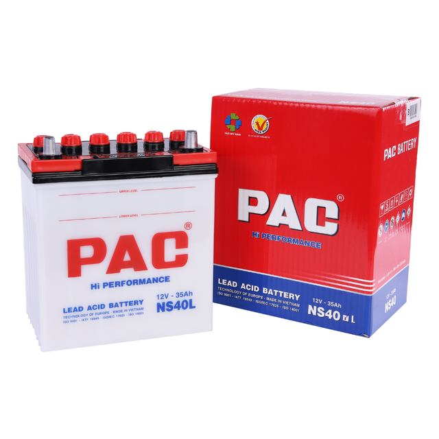 PAC NS40L (12V - 35Ah) Automotive Car Battery High Performance Lead Acid Battery Supplier from Vietnam