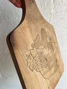 Chic Acacia Wood Carving Chopping Board Hand Engraved Fruit <b>Basket</b> Design Thick Durable Surface Food Safe Kitchen Serving Board - Product Image 4