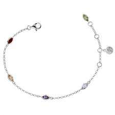 Pulsera de Plata de Ley 925 con Piedras Naturales - Compre Joyería Fina para Mujeres y Niñas para Usar en Bodas y Fiestas - Product Image 2