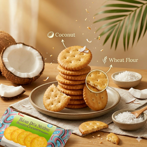 Galletas Crujientes con Rico Aroma a Coco, Dulces, 160g, Redondas, ODM, Directo de Fábrica, Precio al por Mayor Muy Económico - Product Image 1