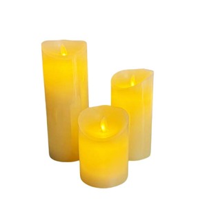 Vela <span class=keywords><strong>LED</strong></span> Decorativa para Fiestas y Bodas, Funciona con 3 Pilas AAA, Parafina Artificial, 10CM/15CM/20CM, Llama Móvil sin Llama - Product Image 1