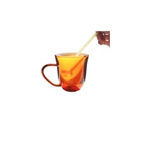 Verres à boisson en verre borosilicate soufflé à la main bicolore breveté pour marques de boissons haut de gamme, couleur personnalisée, double paroi