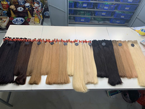 Extensiones de Cabello Humano HAIR CENTURY 100% Cabello Remy Vietnamita a Granel Doble Trama Rizado Liso - Product Image 1