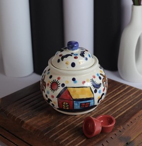 Tarro de Jengibre Octagonal de Porcelana Azul y Blanca al por Mayor, Pintado a Mano con Patrón de Peonías y Pájaros, Tarro de Almacenamiento de Cerámica con Tapa - Product Image 2