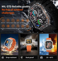 Montre connectée d'extérieur KR92 2025 Nouveauté avec GPS, altimètre, pression, boussole, lampe de poche, cadran IA, GPT, étanche 1ATM, montres de sport, Reloj