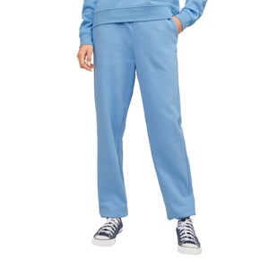 Pantalones Deportivos de Felpa Azul Claro para Mujer, Corte Recto, Cintura Media, Cordón Elástico, Largos, Casuales, 100% Algodón - Product Image 3