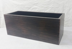 Juego de 2 macetas rectangulares de metal con acabado mate moderno para interior y exterior, para jardín, flores, balcón, terraza, hogar y oficina. - Product Image 4