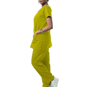 Conjuntos de Uniformes Médicos Personalizados para Enfermeras, Trajes Deportivos Elásticos de Moda para Hospital, Blusa de Manga Corta, Uniformes de Enfermera - Product Image 2