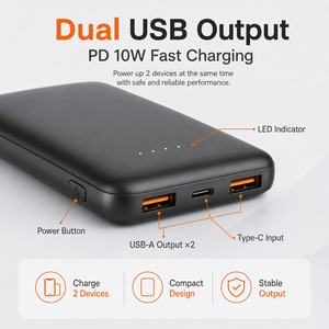 Batterie externe d'usine certifiée CE, KC, SAA et Qi, 5000 mAh pour téléphone, chargeur rapide 5000 mAh, logo personnalisé, grande capacité - Product Image 6