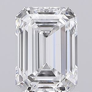 Diamant de laboratoire CVD taille émeraude 2,25 carats couleur D clarté VS1, serti, certifié IGI, pour la fabrication de bijoux, Inde - Product Image 1