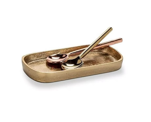 Bandeja de servicio de latón rectangular fundida de aluminio de gran tamaño Diseño más nuevo con los más vendidos para el hogar Bandeja de servicio de comida y hotel - Product Image 4