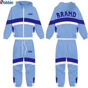 Top Trend Men Clothes Outfit Custom Color Block Patchwork Windbreaker Tracksuit Men Track <b>Zip</b> <b>up</b> <b>Jacket</b> and Pant Windbreaker Set - Product Image 2