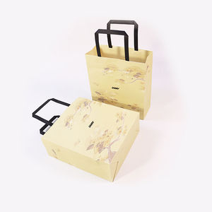 Sacs de courses en papier ondulé personnalisables de qualité supérieure, sacs d'épicerie écologiques en kraft avec poignées, parfaits pour une utilisation durable - Product Image 3