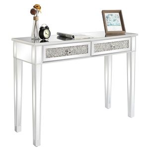 Modern 106*38*76cm Silver <b>Mirror</b> Makeup Vanity with Two Pump Computer <b>Table</b> - Product Image 5