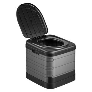 WC Portatile Pieghevole da Campeggio per Adulti, Capacità di Carico 150 kg, Borsa per il Trasporto con Sacchi per Rifiuti, per Viaggi all'Aperto e Prodotti da Bagno - Product Image 1