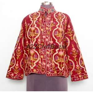 Chaqueta Acolchada con Botones y Bordado Floral, Forro de Algodón a Rayas, Hecha a Mano, para Invierno y Otoño, de Secado Rápido, Ecológica y Transpirable - Product Image 6