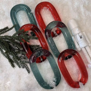 Cadena de Eslabones Hecha a Mano Personalizada de Resina Transparente Gruesa y Delgada, Ecológica, de Alta Calidad, al por Mayor - Product Image 1