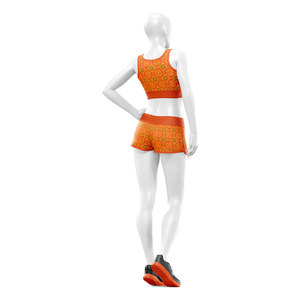 Ensemble de vêtements de sport pour femmes OEM, 2 pièces, soutien-gorge de sport et short, respirant, extensible, yoga, entraînement, fitness - Product Image 2