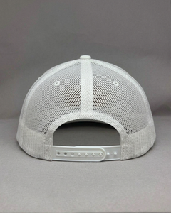 Wholesale Custom Leather Patch Logo Trucker Hat Blank Mid Profile 5 Panel <b>Flat</b> Brim High Quality Premium <b>Cap</b> For <b>Men</b> And Women - Product Image 3