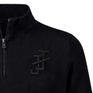 เสื้อสเวตเตอร์ถักสีดำปี 1938 แบบซิป ¼  สำหรับทุกเพศ สวมใส่สบาย แขนยาว อุ่น แฟชั่นทันสมัย เหมาะสำหรับกิจกรรมกลางแจ้งและสตรีทแวร์ - Product Image 3