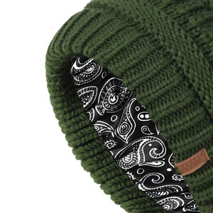 Hot Selling 100% Acrylic Knitted <b>Beanie</b> Hat Breathable <b>Waterproof</b> Adjustable Unisex Stylish Warm Hand Drawn Design - Product Image 5