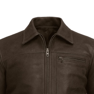 Manteaux et vestes d'hiver pour hommes en cuir véritable, coupe-vent, doublure Sherpa, sportifs, avec logo personnalisé sur le devant, votre propre design, pour l'extérieur - Product Image 3