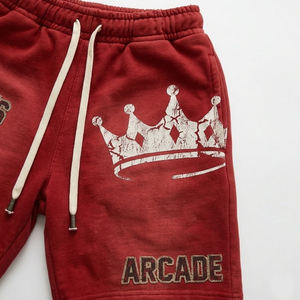 QUICKSHOW Conjuntos de Sudadera con Capucha y Pantalones Cortos de Algodón 100% de Forro Polar Grueso Estampado Personalizado de Secado Rápido Estilo Urbano con Efecto Desgastado por el Sol - Product Image 4