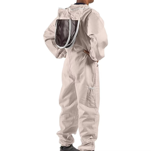 Tenue professionnelle d'apiculteur avec fermeture éclair sur le devant, poignets élastiques, vêtements d'apiculture sécuritaires, coupe confortable, légers, couvrance totale - Product Image 3
