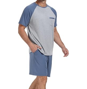 Ensemble 2 pièces personnalisé pour homme : T-shirt à manches courtes et short en tissu éponge respirant à séchage rapide – Nouvelle collection printemps - Product Image 2