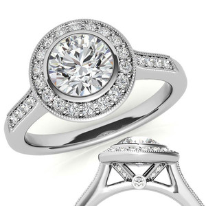 แหวนหมั้นเพชรแบบพรีเมี่ยม18K สำหรับผู้หญิงและเด็กผู้หญิง - Product Image 6