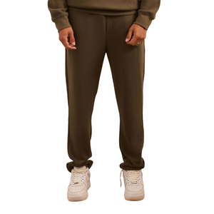 Pantalon en molleton et toile épaisse pour homme, coupe décontractée, taille élastique avec cordon de serrage, tricot doux, confortable et élégant - Product Image 1