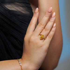 แหวนหมั้นมอสซาไนต์ทรงมาร์คีส์สีเหลืองคานารี 3 กะรัต จำหน่ายจำนวนมาก ทำจากทองคำแท้ 14K สำหรับผู้จัดจำหน่ายเครื่องประดับมืออาชีพ - Product Image 6