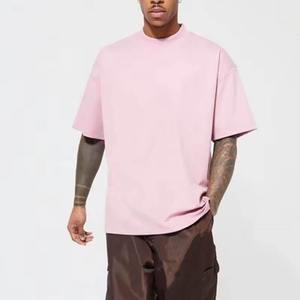 T-shirt pour homme à col rond, qualité supérieure, 100% coton, design de logo personnalisé, style streetwear, impression surdimensionnée, t-shirt uni pour homme - Product Image 4