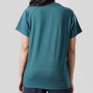 Camiseta de Yoga Deportiva de Talla Grande, Transpirable, de Verano, Ajustada, con Mangas Acampanadas, de Secado Rápido, Antipilling, Compresión, 100% Poliéster, Lisa - Product Image 6