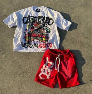 Mens Summer Sports <b>Track</b> <b>Suit</b> Top With Shorts Athletic Running Gym Workout Casual Streetwear - Product Image 1