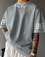 Vente en gros directe usine – T-shirts personnalisés pour hommes, respirants, grandes tailles, épaules tombantes, 100 % coton épais, pour la gym et le sport, impression DTG