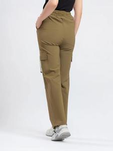 Pantalones Cargo de Cintura Media para Mujer, Largos, de Color Sólido, con Cierre de Cordón, Corte Holgado, Estilo Casual, con Bolsillos, para Invierno - Product Image 2