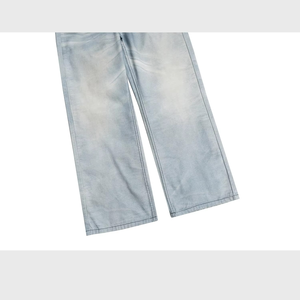 Pantalones vaqueros de hombre 100% algodón, de lavado Monkey, holgados, vintage, Cleanfit, lisos, estilo streetwear, de pierna ancha, con logotipo personalizado, al por mayor - Product Image 3