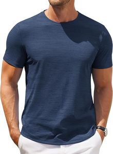 Nouvel Arrivage T-shirt Homme Col Rond Manches Courtes en Coton Lavé Tendance Été 2026 Respirant Anti-humidité Confortable de BD - Product Image 4