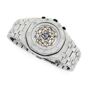 Luxury Moissanite Diamond Watch Iced Out Chronograph Watch Custom Diamond Watch Stainless Steel Quartz Wrist Watch VVS1 - Product Image 2