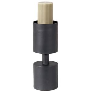 Porte-bougie en métal noir mat moderne, style industriel brutaliste, géométrique, support de bougie de luxe pour hôtel, maison, décoration de table - Product Image 5