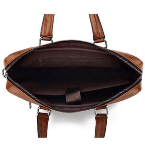 Sac à main pour ordinateur portable en cuir de vachette pleine fleur pour homme, grande capacité, pour le bureau - Product Image 4