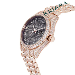 Montre analogique de luxe en acier inoxydable de qualité supérieure pour hommes, style hip-hop, idéale pour les fêtes et les mariages, prix d'exportation glamour - Product Image 4
