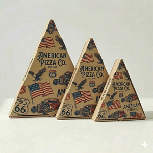 Prix d'usine, bonne qualité, écologique, recyclable, carton ondulé, taille personnalisée, boîte à pizza en forme de triangle, fabriqué au Vietnam - Product Image 2