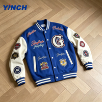Jaket Varsity Berkualitas Baik untuk Kegunaan Sehari-hari, Jaket Letterman Tim Sekolah dengan Warna Kustom dan Label Pribadi, Dilengkapi Chenille