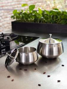 Pot à épices de cuisine avec base antidérapante, pot à sucre et sel en acier inoxydable, boîte à épices avec cuillère, boîte à épices en métal - Product Image 5