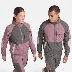 Ready to Ship <b>Polyester</b> <b>Tracksuit</b> Set Elastic Waist Zipper Pockets Custom Logo for Women's Fitness Training Apparel - Product Image 1