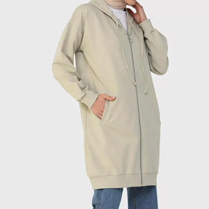 Sudaderas con Capucha de Punto Sólido para Invierno, Poliéster Ecológico Transpirable, Nuevo Diseño, Venta al por Mayor, Ropa Musulmana Islámica Modesta para Mujer, OEM - Product Image 6